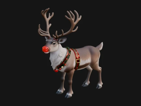 クリスマスのトナカイ像のデザイン 7 - 3D プリント モデル 3Dプリントモデル