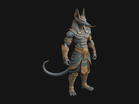 Anubis Dio Egizio Statua Design 12 - Modello di stampa 3D Modello di stampa 3D