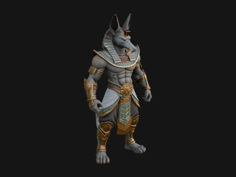 Anubis Egyptian God Statue Design 13 - 3D Print Model 3D printmodel