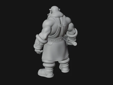 Dwarf Blacksmith Statue Design 6 - 3D Print Model 3D Print Model