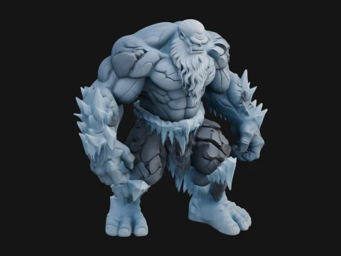 Frost Ice Giant Statue Design 1 - 3D Print Model 3D printmodel