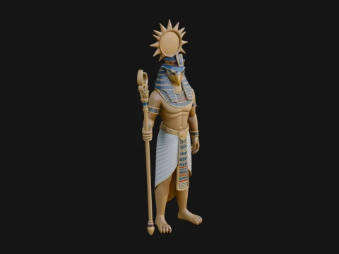 Egyptian Pharaoh Standing Statue Design 10 - 3D Print Model 3D printmodel