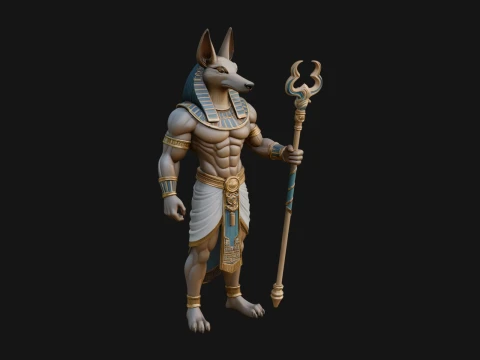 Anubis Egyptian God Statue Design 15 - 3D Print Model 3D printmodel