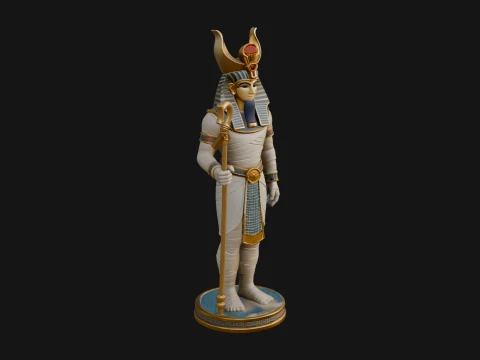 Egyptian Pharaoh Standing Statue Design 11 - 3D Print Model 3D printmodel