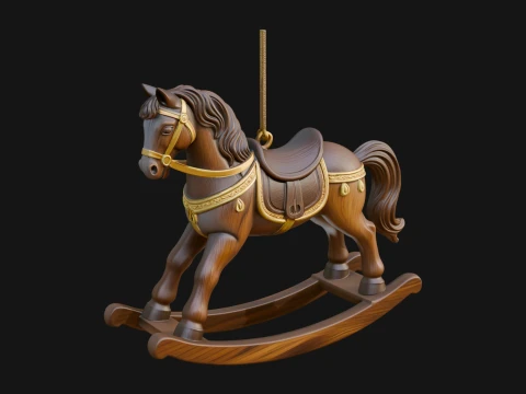 Wooden Rocking Horse Model Design 1 - 3D Print Model 3D printmodel