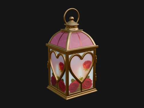 Rose Flower Lantern Model Design 2 - 3D Print Model 3D printmodel