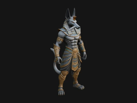 Anubis Egyptian God Statue Design 16 - 3D Print Model 3D printmodel