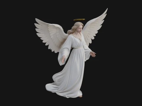 Guardian Angel Statue Design 4 - 3D Print Model 3D प्रिंट मॉडल