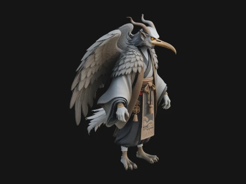 Beastman mit Adlerkopf-Statue Design 5 &ndash; 3D-Druckmodell 3D Druckmodell
