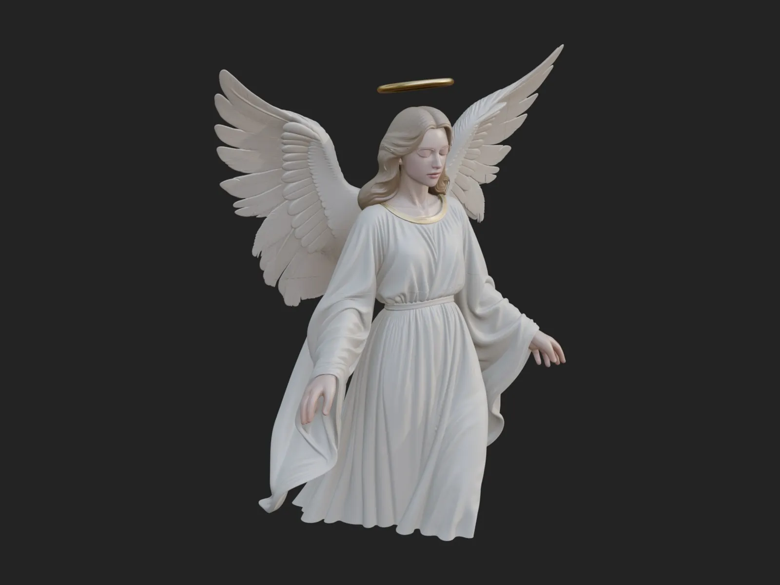 Guardian Angel Statue Design 5 - 3D Print Model 3D Print Model .c4d .max .obj .3ds .fbx .stl .blend 