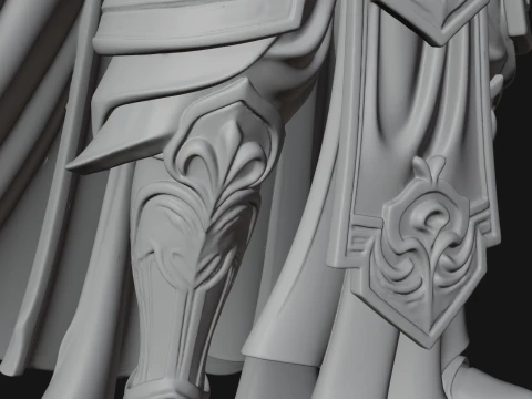 Crowned Knight King Statue Design 9 - 3D Print Model 3D Print Model
