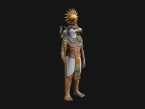 Horus Egyptian God Statue Design 18 - 3D Print Model Modello di stampa 3D