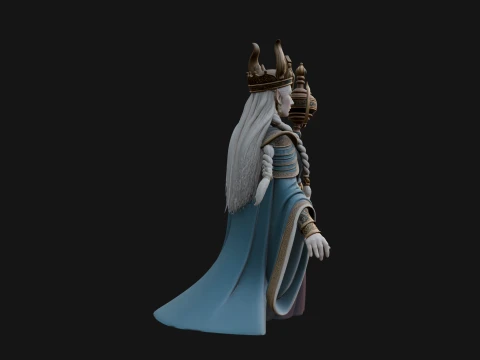 Elven Queen Statue Design 24 - 3D Print Model 3D Print Model