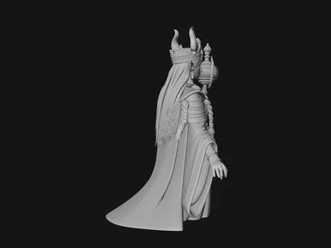 Elven Queen Statue Design 24 - 3D Print Model 3D Print Model
