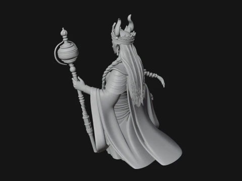 Elven Queen Statue Design 24 - 3D Print Model 3D Print Model