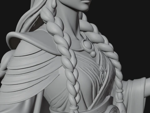 Elven Queen Statue Design 24 - 3D Print Model 3D Print Model