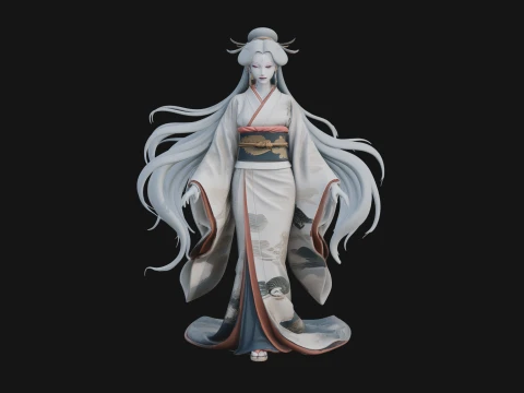 Crescent Crown Priestess Statue Design 4 - 3D Print Model 3D Print Model