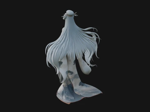 Crescent Crown Priestess Statue Design 4 - 3D Print Model 3D Print Model