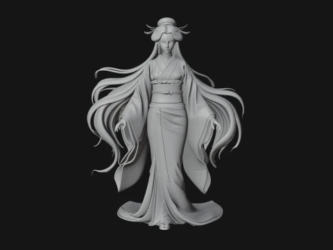 Crescent Crown Priestess Statue Design 4 - 3D Print Model 3D Print Model