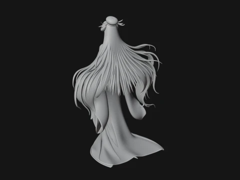 Crescent Crown Priestess Statue Design 4 - 3D Print Model 3D Print Model