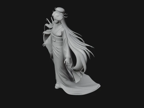 Crescent Crown Priestess Statue Design 4 - 3D Print Model 3D Print Model