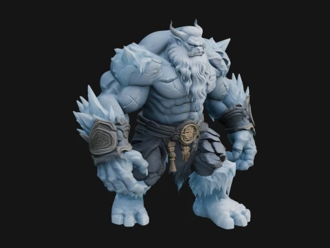 Frost Ice Giant 동상 디자인 3 - 3D 인쇄 모델 3D 프린트 모델