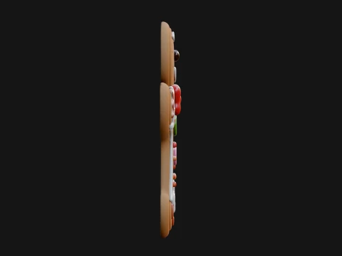 Gingerbread Man Cookie Ornament Design 2 - 3D Print Model 3D Print Model