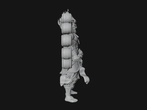 Thunder Drum God Statue Design 2 - 3D Print Model 3D Print Model