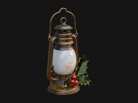 Holly Christmas Lantern Model Design 2 - Model do druku 3D Model do druku 3D