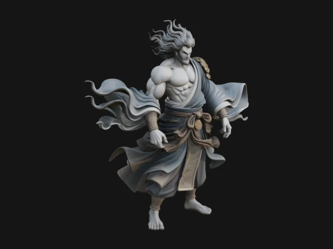 Wind Spirit God Statue Design 1 - 3D Print Model 3D Druckmodell