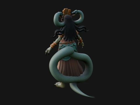 Aztec Serpent Goddess Statue Design 3 - 3D Print Model 3D Print Model