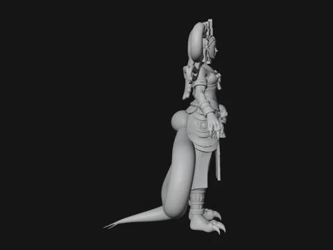Aztec Serpent Goddess Statue Design 3 - 3D Print Model 3D Print Model