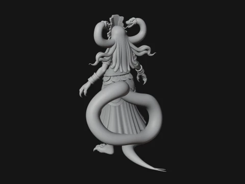 Aztec Serpent Goddess Statue Design 3 - 3D Print Model 3D Print Model
