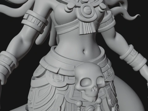 Aztec Serpent Goddess Statue Design 3 - 3D Print Model 3D Print Model