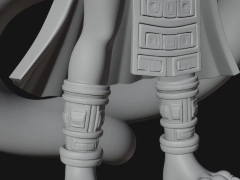 Aztec Serpent Goddess Statue Design 3 - 3D Print Model 3D Print Model