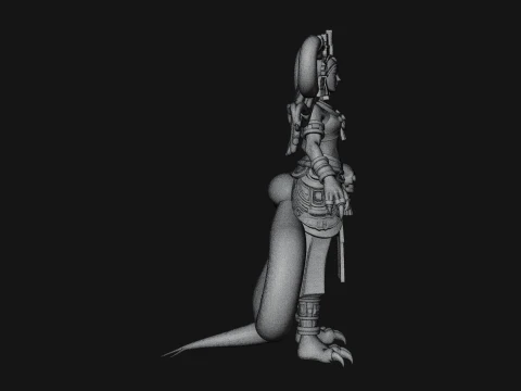Aztec Serpent Goddess Statue Design 3 - 3D Print Model 3D Print Model