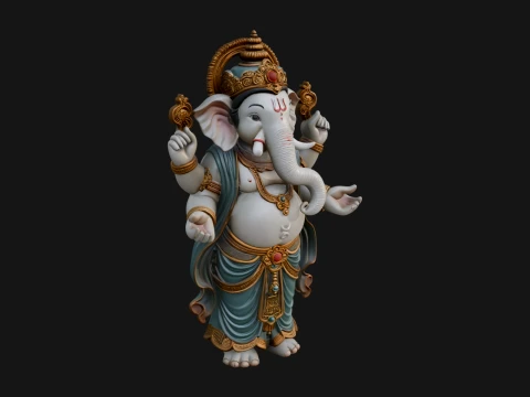 Ganesha Statue Design 12 - 3D Print Model 3D Druckmodell