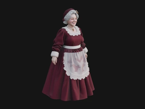 Christmas Lady Statue Design 3 - 3D Print Model 3D Druckmodell
