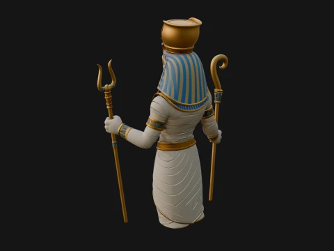 Egyptian Pharaoh Standing Statue Design 12 - 3D Print Model 3D Print Model