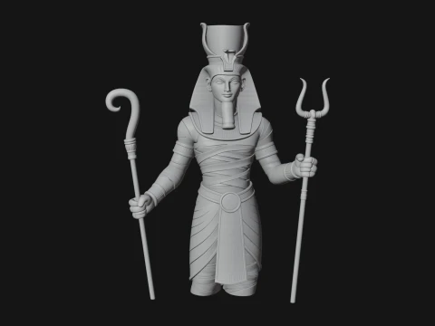 Egyptian Pharaoh Standing Statue Design 12 - 3D Print Model 3D Print Model