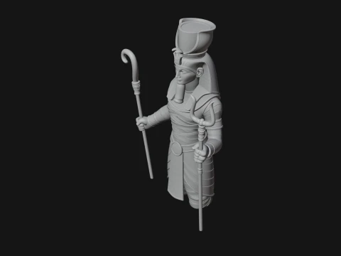 Egyptian Pharaoh Standing Statue Design 12 - 3D Print Model 3D Print Model
