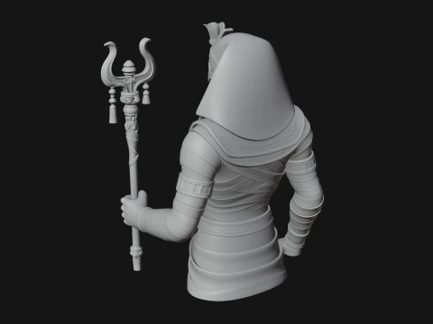Crowned Mummy Pharaoh Statue Design 4 - 3D Print Model 3D Print Model