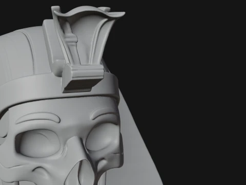 Crowned Mummy Pharaoh Statue Design 4 - 3D Print Model 3D Print Model