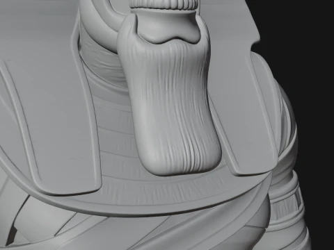 Crowned Mummy Pharaoh Statue Design 4 - 3D Print Model 3D Print Model