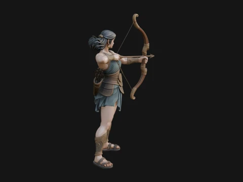 Ok&ccedil;u Artemis Heykeli Tasarımı 7 - 3D Baskı Modeli 3D Baskı Modeli