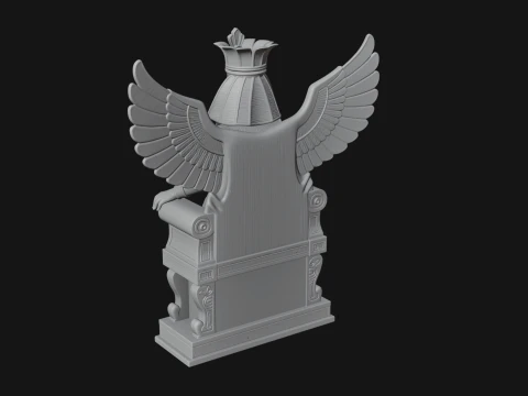 Enthroned Egyptian Goddess Statue Design 6 - 3D Print Model 3D Print Model