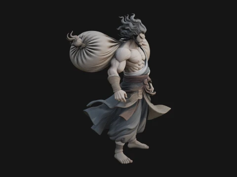 Wanderer with Sack Statue Design 2 - 3D Print Model 3D Print Model