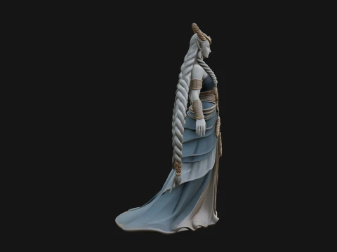 Elven Queen Statue Design 26 - 3D Print Model 3D Print Model