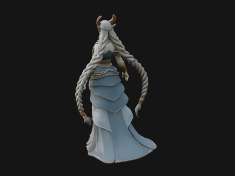 Elven Queen Statue Design 26 - 3D Print Model 3D Print Model