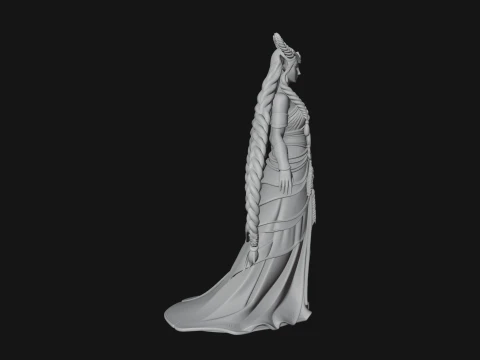 Elven Queen Statue Design 26 - 3D Print Model 3D Print Model